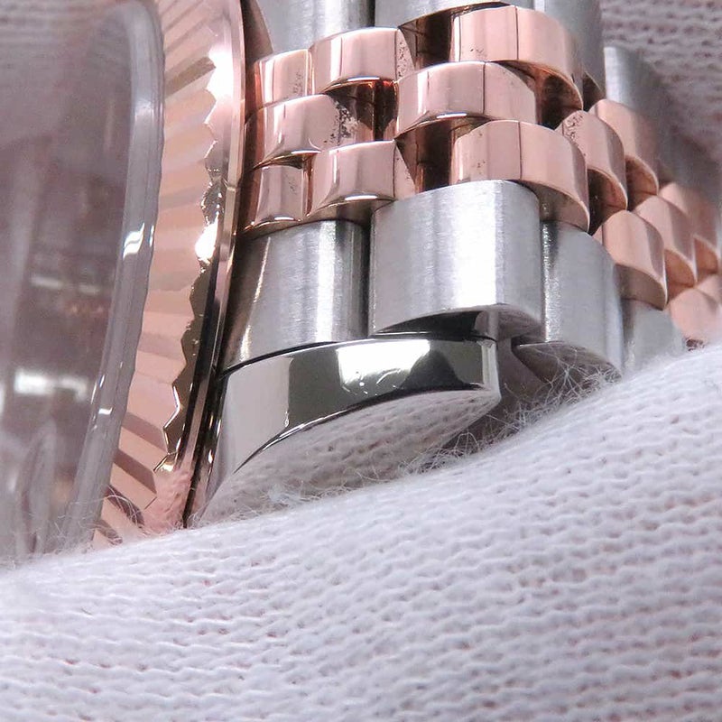 ロレックス レディ デイトジャスト SS/K18PG 279171 ROLEX 腕時計 レディース チョコレート文字盤