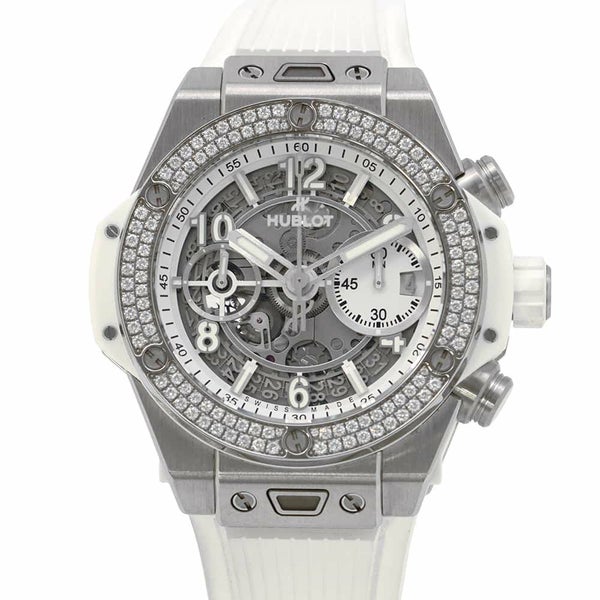 ウブロ ビッグバン ウニコ ホワイト ダイヤモンド 441.NE.2011.RW.1104 HUBLOT 腕時計 白文字盤