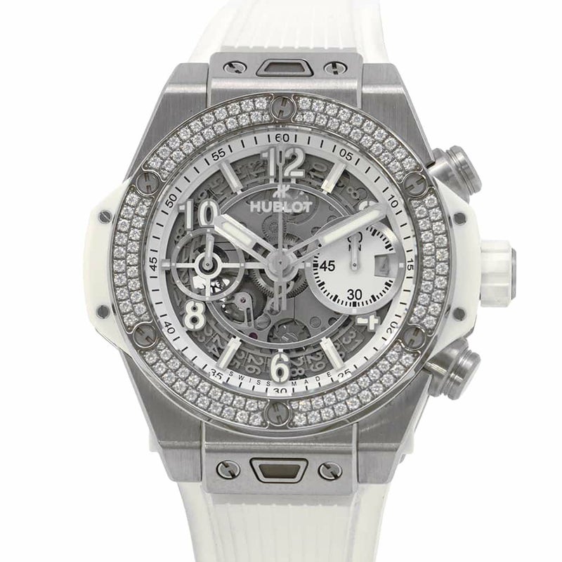 ウブロ ビッグバン ウニコ ホワイト ダイヤモンド 441.NE.2011.RW.1104 HUBLOT 腕時計 白文字盤