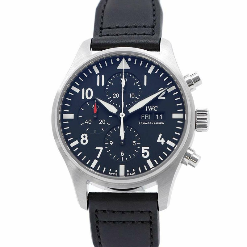 IWC パイロットウォッチ クロノグラフ デイデイト IW377709 腕時計 インターナショナルウォッチカンパニー 黒文字盤