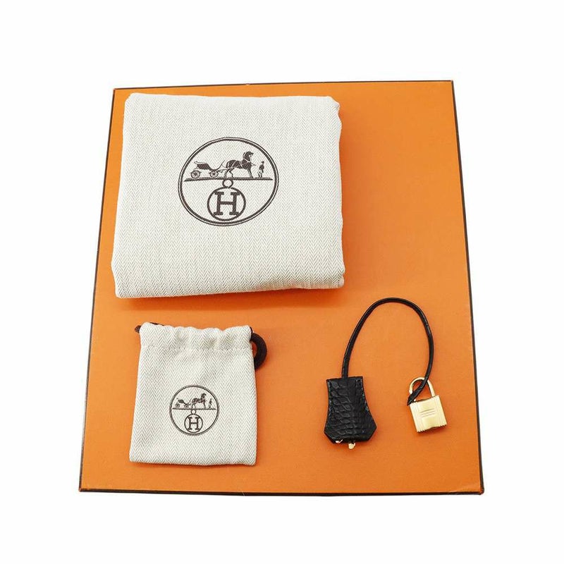 エルメス バーキン25 タッチ ブラック/ゴールド金具 トゴ/アリゲーターマット W刻印 HERMES Birkin ハンドバッグ 黒