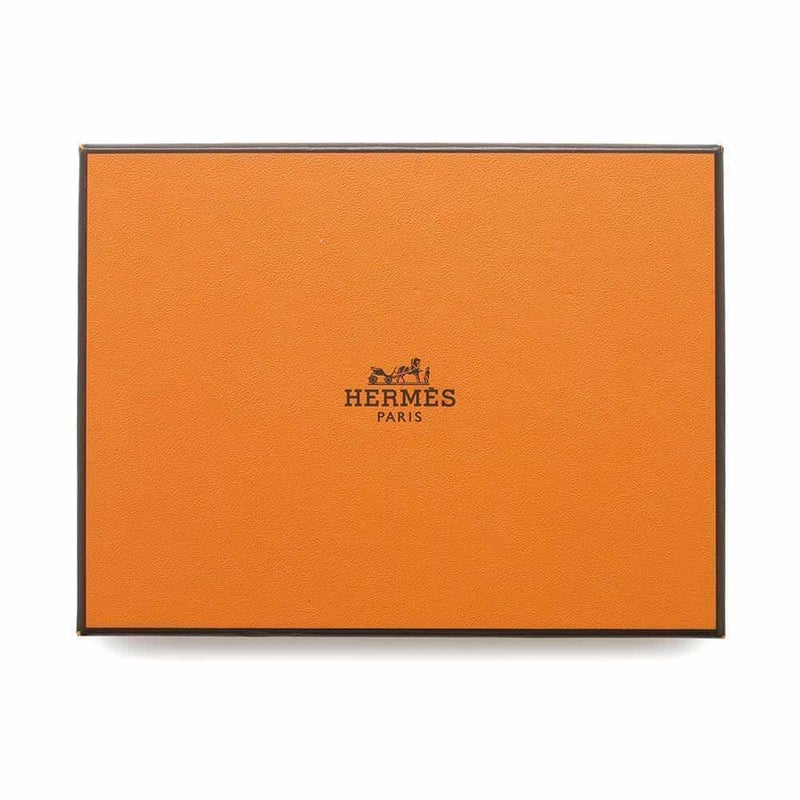 エルメス 二つ折り財布 ベアンコンパクト ブラック/シルバー金具 アリゲーターマット B刻印 HERMES 財布 黒