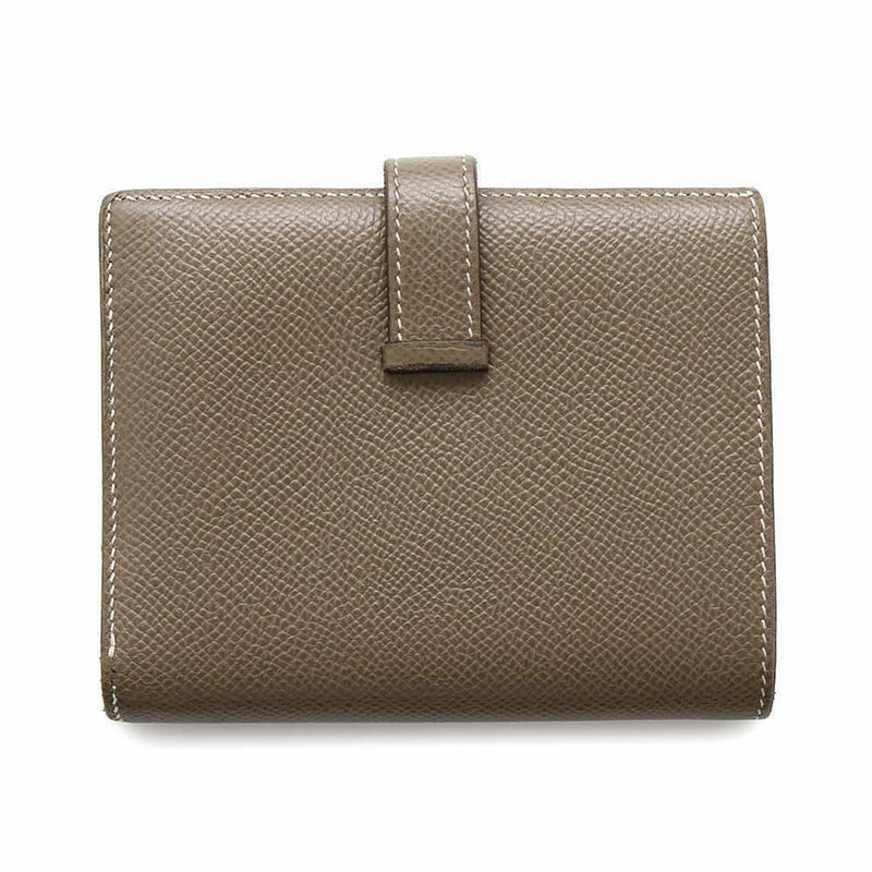 エルメス 二つ折り財布 ベアンコンパクト エトゥープ/ゴールド金具 エプソン Y刻印 HERMES 財布