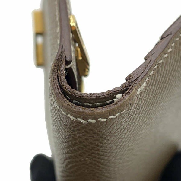 エルメス 二つ折り財布 ベアンコンパクト エトゥープ/ゴールド金具 エプソン Y刻印 HERMES 財布