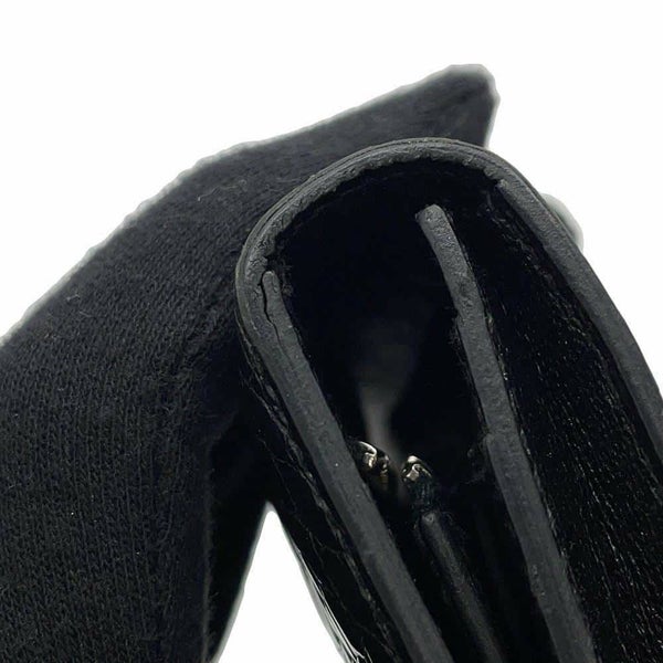 エルメス 長財布 ベアンスフレ ブラック/シルバー金具 アリゲーターシャイン □Q刻印 HERMES 財布 黒