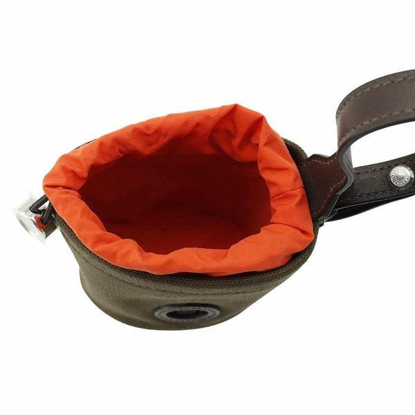 エルメス 犬用トリーツ ポーチ オン ザ ゴー  カーキ/シルバー金具 キャンバス W刻印 HERMES 小物入れ