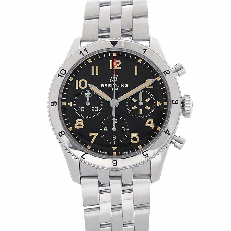 ブライトリング クラシック アヴィ クロノグラフ A23380 BREITLING 腕時計 黒文字盤