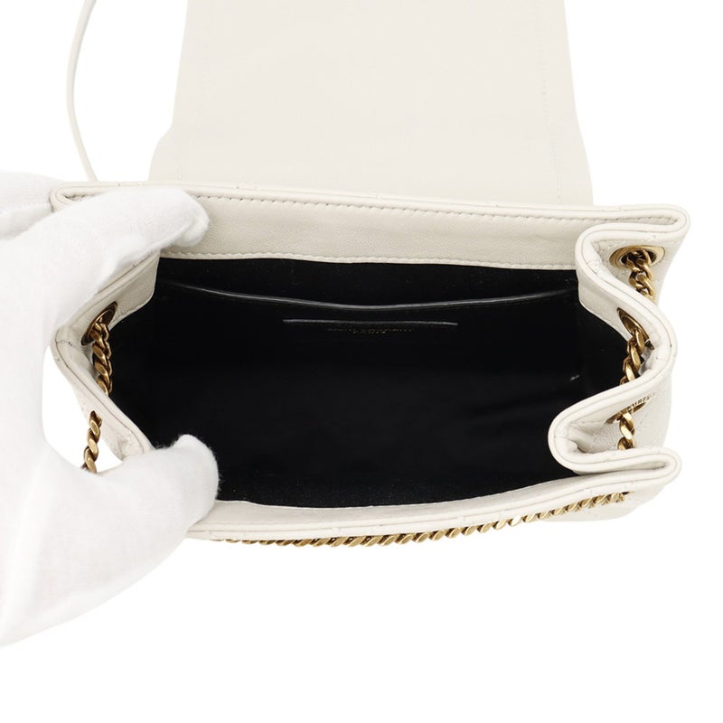 サンローランパリ チェーンショルダーバッグ ミニ ノリータ YSL 672738 SAINT LAURENT PARIS バッグ 白