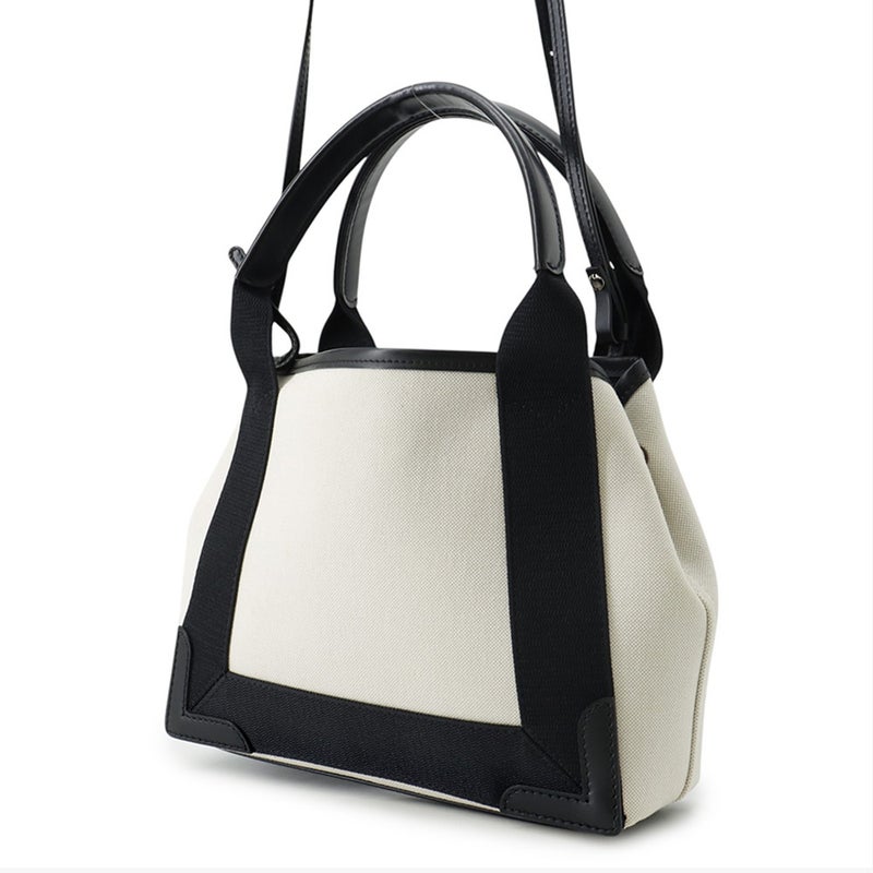 バレンシアガ ハンドバッグ ネイビーカバス XS 390346 BALENCIAGA バッグ ポーチ付き 黒 白