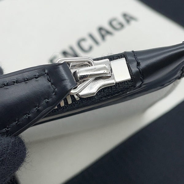 バレンシアガ ハンドバッグ ネイビーカバス XS 390346 BALENCIAGA バッグ ポーチ付き 黒 白