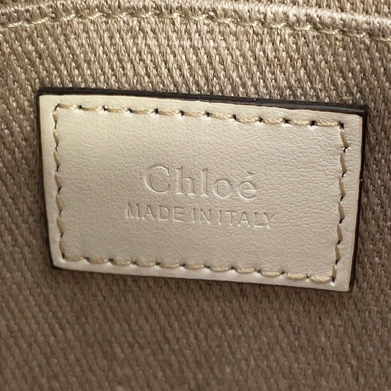 クロエ ハンドバッグ ウッディ トート ミニ キャンバス レザー CHC22AP237I26101 Chloe 2way 白