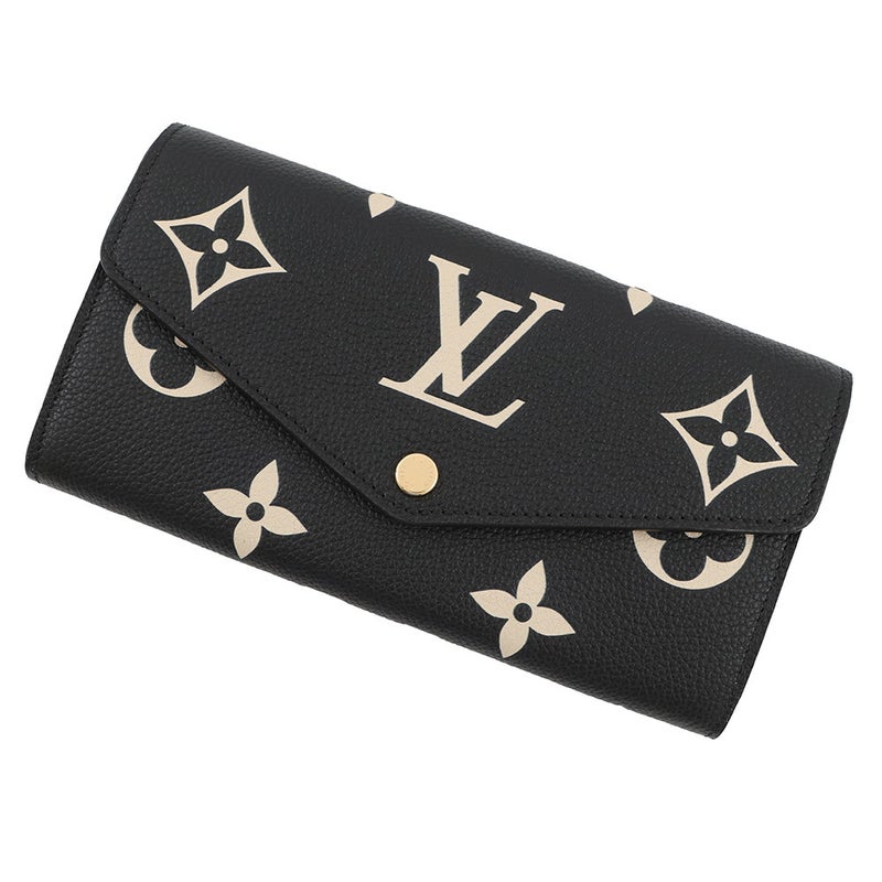 ルイヴィトン 長財布 バイカラーモノグラム・アンプラント ポルトフォイユ・サラ M80496 LOUIS VUITTON ヴィトン 財布 ブラック 黒