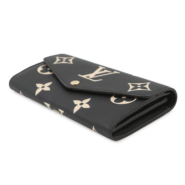 ルイヴィトン 長財布 バイカラーモノグラム・アンプラント ポルトフォイユ・サラ M80496 LOUIS VUITTON ヴィトン 財布 ブラック 黒