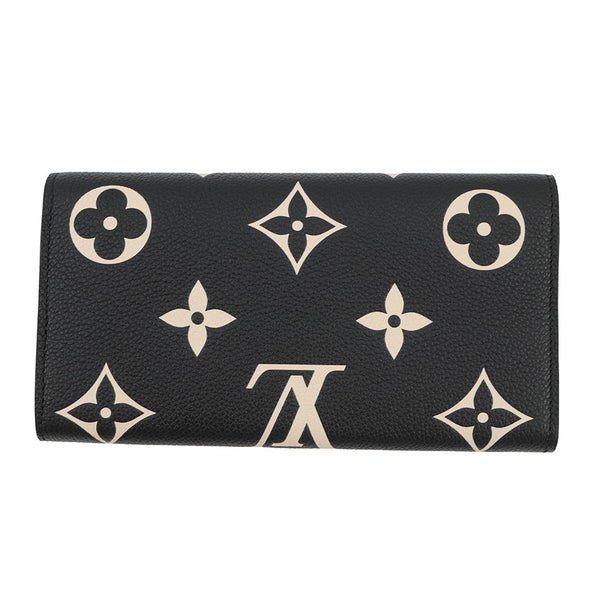 ルイヴィトン 長財布 バイカラーモノグラム・アンプラント ポルトフォイユ・サラ M80496 LOUIS VUITTON ヴィトン 財布 ブラック 黒