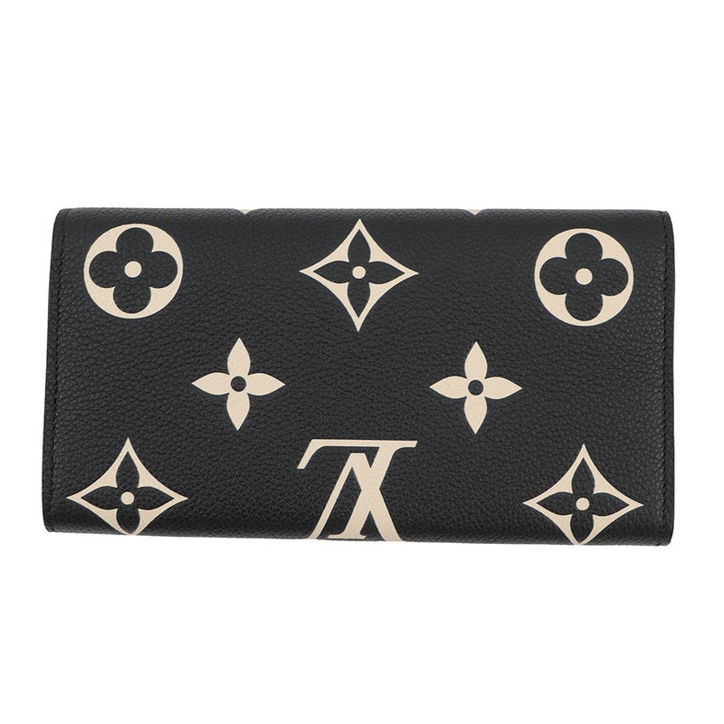 ルイヴィトン 長財布 バイカラーモノグラム・アンプラント ポルトフォイユ・サラ M80496 LOUIS VUITTON ヴィトン 財布 ブラック 黒