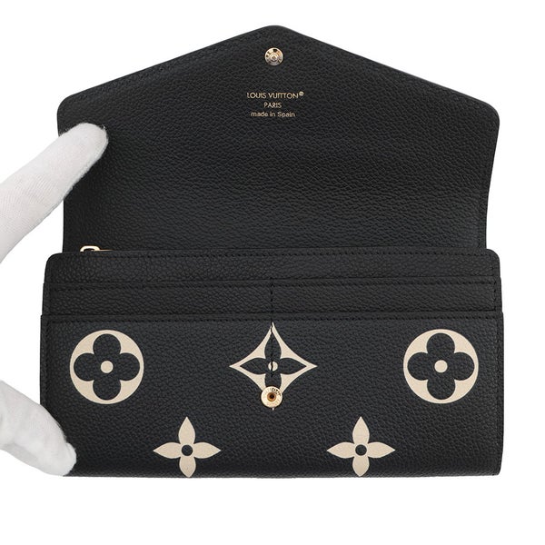 ルイヴィトン 長財布 バイカラーモノグラム・アンプラント ポルトフォイユ・サラ M80496 LOUIS VUITTON ヴィトン 財布 ブラック 黒