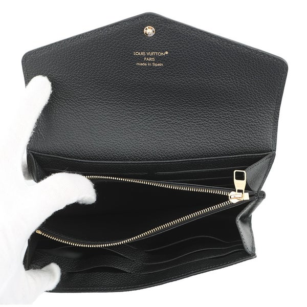 ルイヴィトン 長財布 バイカラーモノグラム・アンプラント ポルトフォイユ・サラ M80496 LOUIS VUITTON ヴィトン 財布 ブラック 黒
