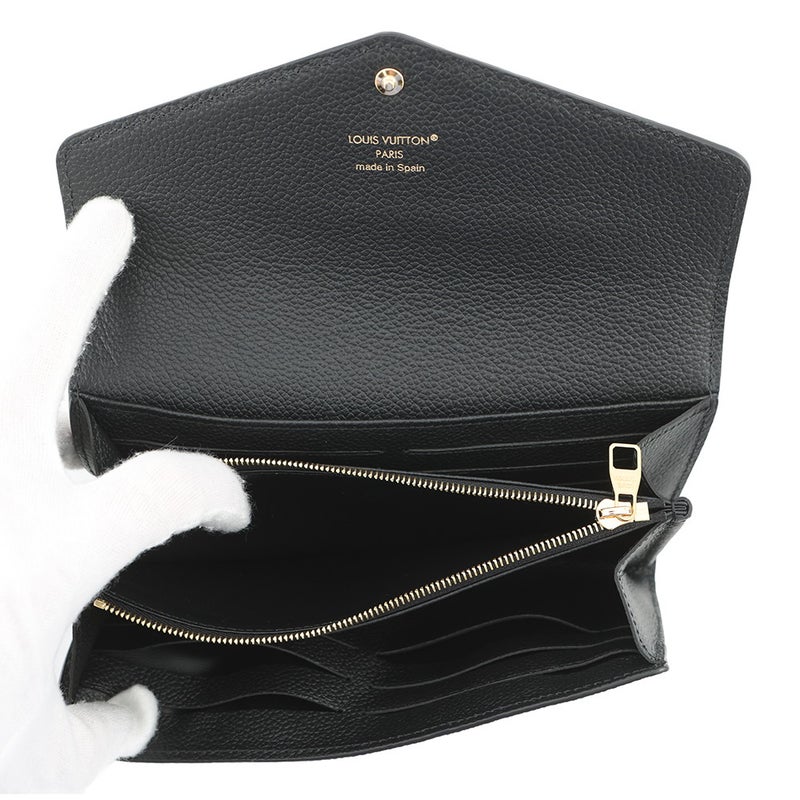 ルイヴィトン 長財布 バイカラーモノグラム・アンプラント ポルトフォイユ・サラ M80496 LOUIS VUITTON ヴィトン 財布 ブラック 黒