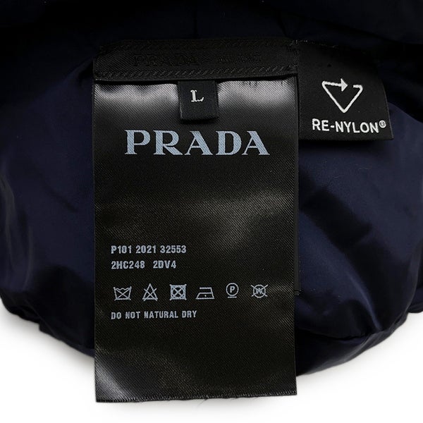 プラダ ハット トライアングルロゴ Re-Nylon ナイロンパデット サイズL 2HC248 PRADA バケットハット 帽子