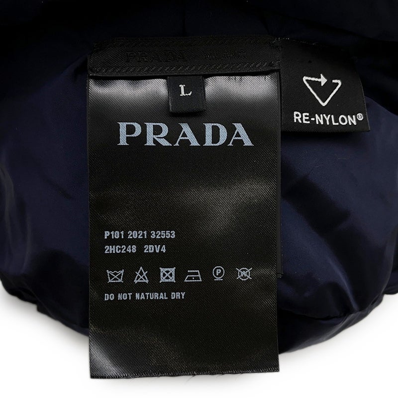 プラダ ハット トライアングルロゴ Re-Nylon ナイロンパデット サイズL 2HC248 PRADA バケットハット 帽子
