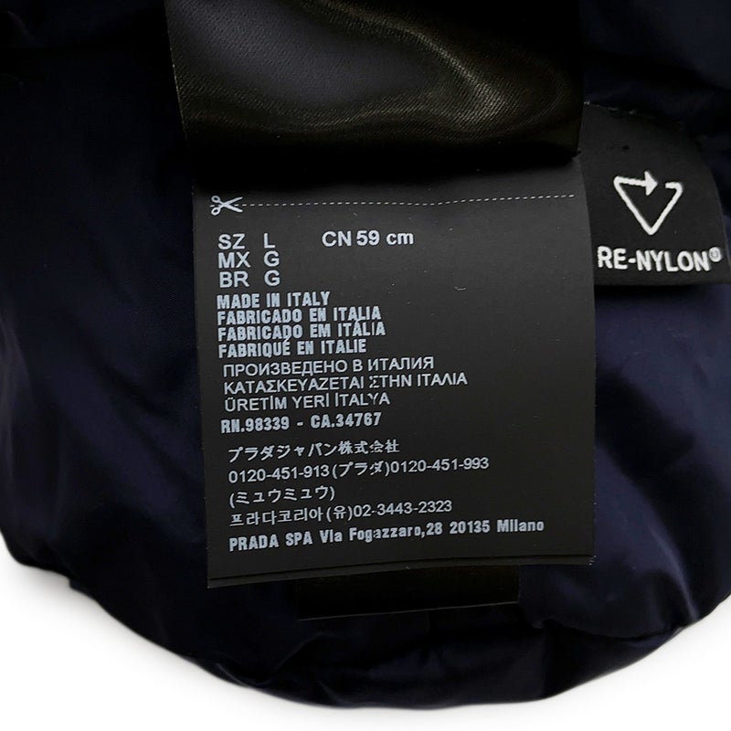 プラダ ハット トライアングルロゴ Re-Nylon ナイロンパデット サイズL 2HC248 PRADA バケットハット 帽子