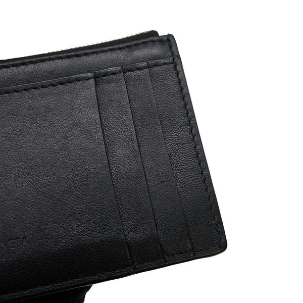 ボッテガヴェネタ コインケース マキシイントレチャート カセット ファスナーカードケース 681010 BOTTEGA VENETA 黒
