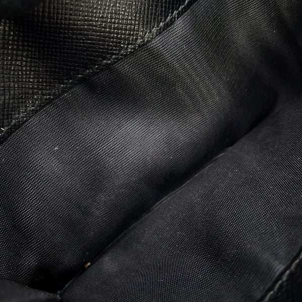 プラダ 二つ折り財布 ロゴ サフィアーノ PRADA 財布 黒