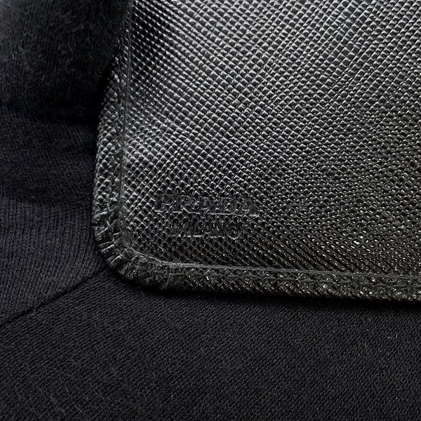 プラダ 二つ折り財布 ロゴ サフィアーノ PRADA 財布 黒