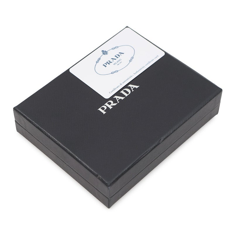 プラダ 二つ折り財布 ロゴ サフィアーノ PRADA 財布 黒