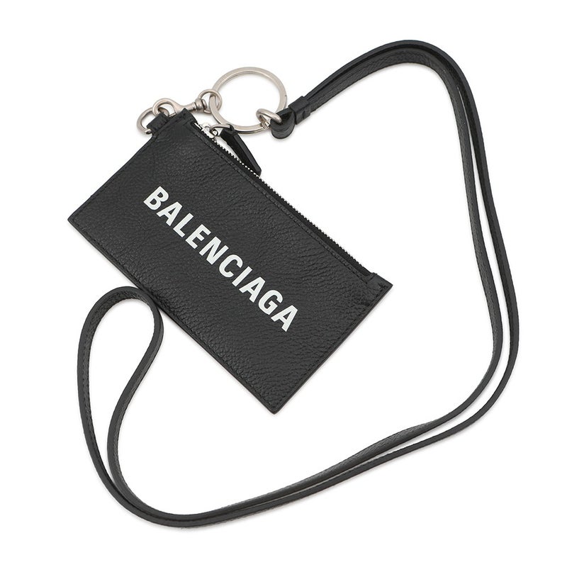 バレンシアガ コインケース カードケース ストラップ付き 594548 BALENCIAGA 小銭入れ 黒
