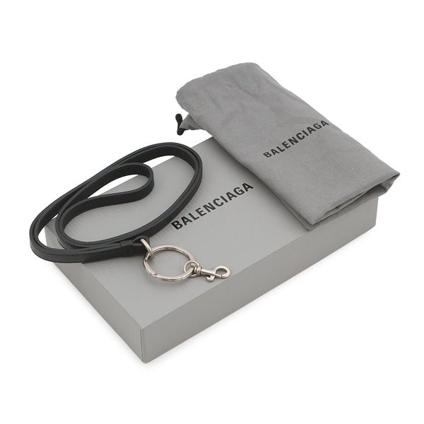 バレンシアガ コインケース カードケース ストラップ付き 594548 BALENCIAGA 小銭入れ 黒