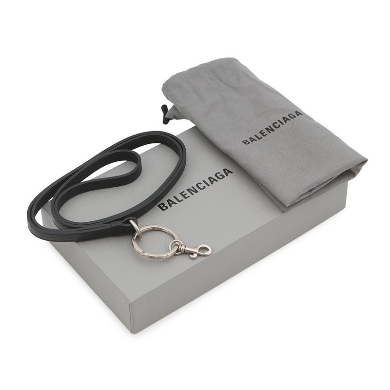 バレンシアガ コインケース カードケース ストラップ付き 594548 BALENCIAGA 小銭入れ 黒