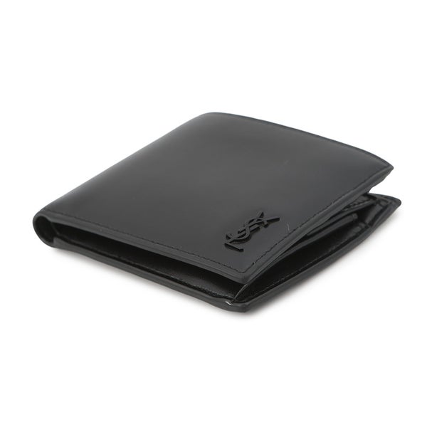 サンローランパリ 二つ折り財布 カサンドラ コインパース付き レザー SAINT LAURENT PARIS 財布 メンズ 黒