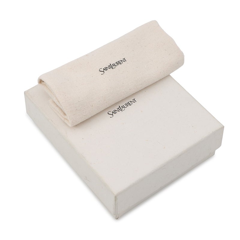 サンローランパリ 二つ折り財布 カサンドラ コインパース付き レザー SAINT LAURENT PARIS 財布 メンズ 黒