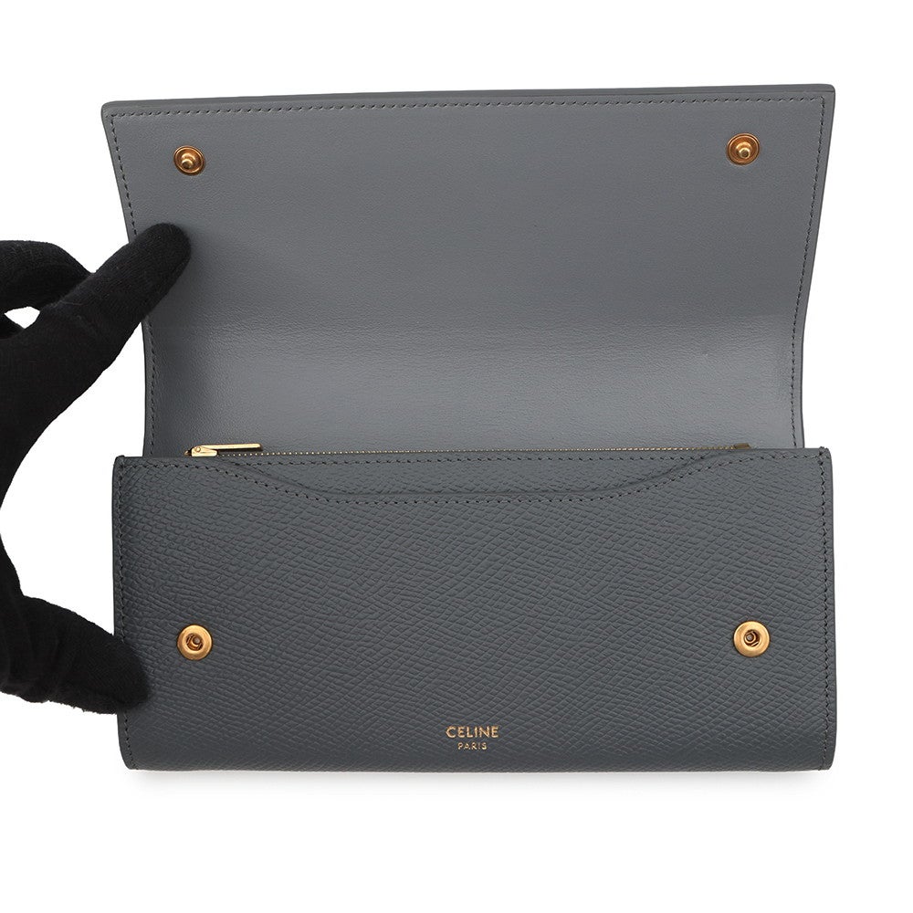 セリーヌ 長財布 ラージ フラップウォレット レザー 10B563BEL CELINE