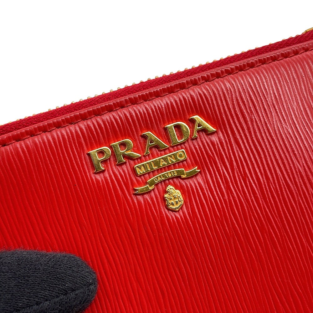 プラダ 二つ折り財布 ロゴ コンパクトウォレット レザー 1ML024 PRADA