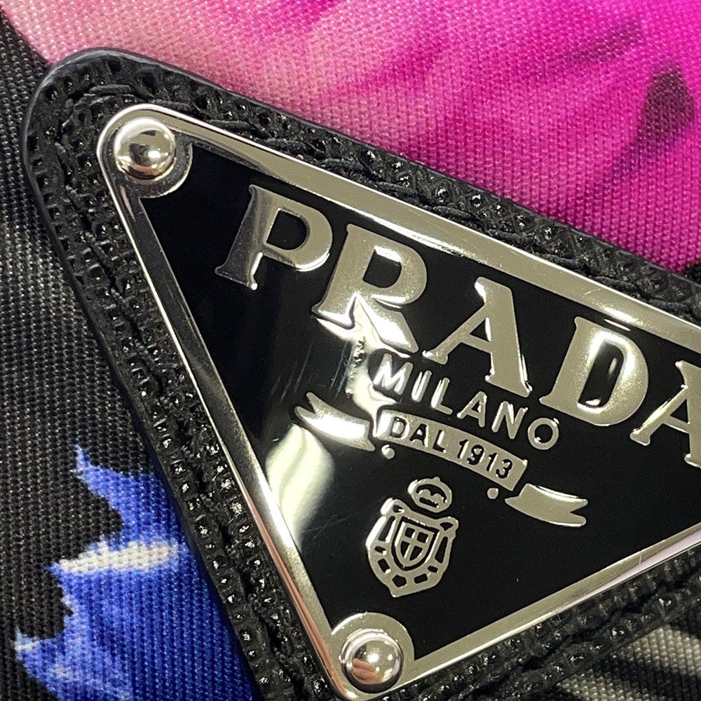 プラダ カチューシャ フラワー トライアングルロゴ ナイロン PRADA
