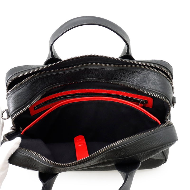 クリスチャン・ルブタン ブリーフケース レザー Christian Louboutin ２wayショルダー メンズ 黒