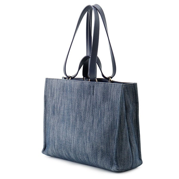 フェラガモ トートバッグ デニム ロゴ コットン Ferragamo バッグ