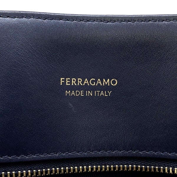 フェラガモ トートバッグ デニム ロゴ コットン Ferragamo バッグ