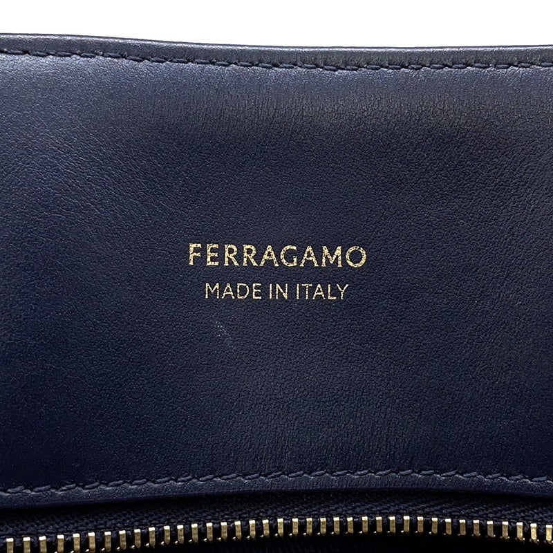 フェラガモ トートバッグ デニム ロゴ コットン Ferragamo バッグ