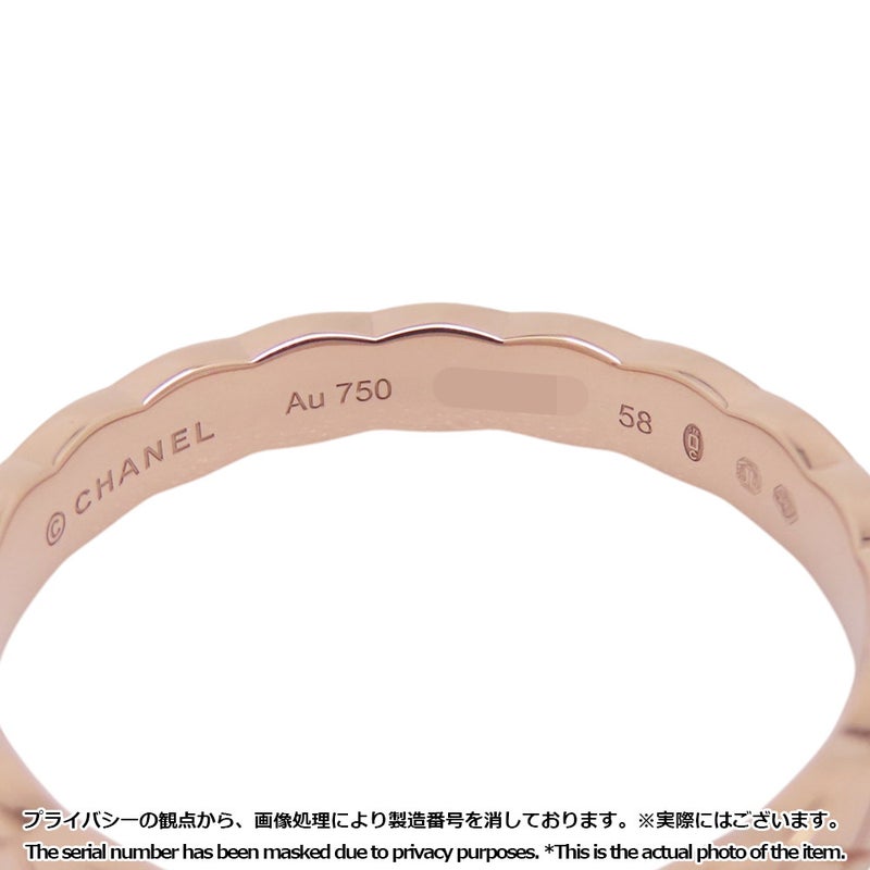 シャネル リング ココクラッシュ コレクション ミニモデル K18PGピンクゴールド リングサイズ58 J11785 CHANEL 指輪