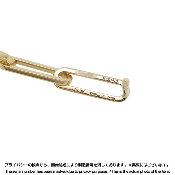 エルメス ピアス ケリー・シェーヌ K18YGイエローゴールド HERMES アシンメトリー ジュエリー