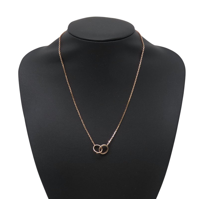 カルティエ ネックレス LOVE セミパヴェ ダイヤモンド 18P 計0.22ct K18PGピンクゴールド B7013900 ベビーラブ ペンダント