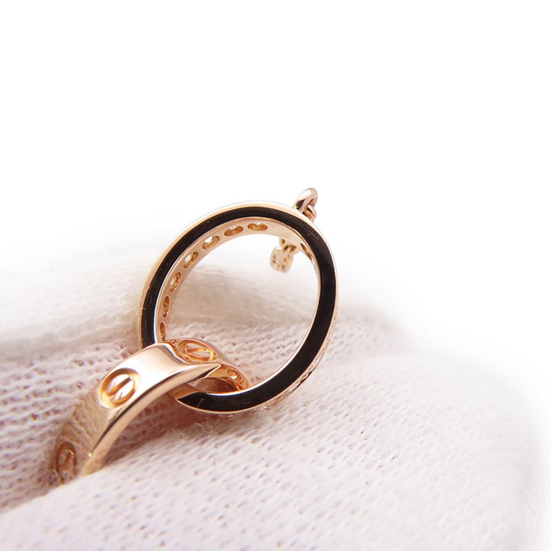 カルティエ ネックレス LOVE セミパヴェ ダイヤモンド 18P 計0.22ct K18PGピンクゴールド B7013900 ベビーラブ ペンダント