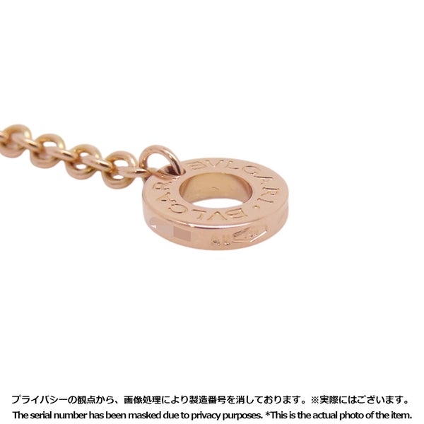 ブルガリ ネックレス ブルガリ・ブルガリ マザーオブパール/オニキス/ダイヤ 計0.11ct K18PGピンクゴールド 347761 ペンダント