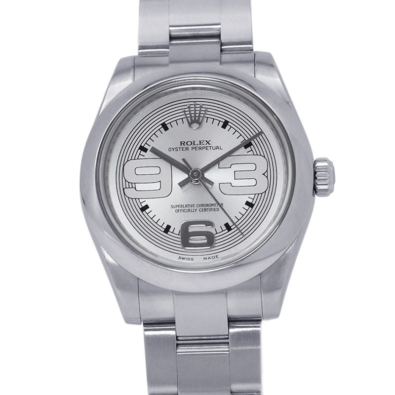 ロレックス オイスターパーペチュアル31 M番 177200 ROLEX ウォッチ 腕時計 シルバー文字盤 ビッグアラビア