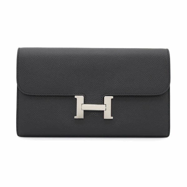 エルメス 長財布 コンスタンス トゥーゴー ロング ブラック/シルバー金具 エプソン Z刻印 黒