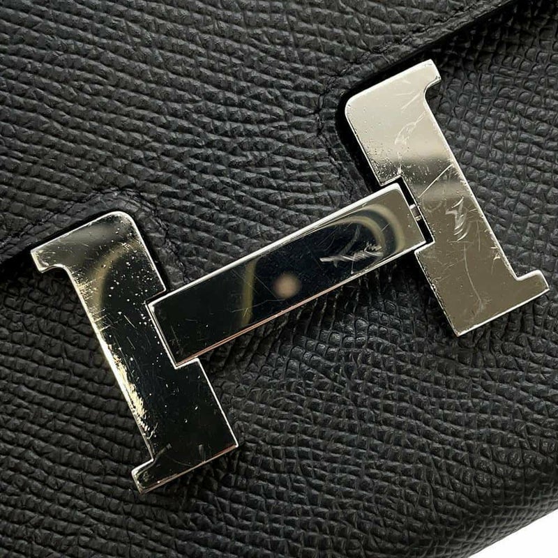 エルメス 長財布 コンスタンス トゥーゴー ロング ブラック/シルバー金具 エプソン Z刻印 黒
