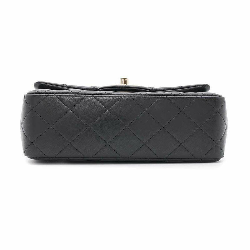 シャネル チェーンショルダーバッグ ミニ マトラッセ 20 ココマーク ラムスキン A69900 CHANEL フラップ 黒